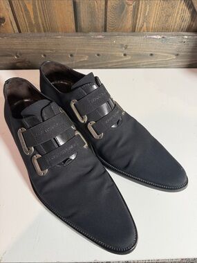 Donald J. Pliner Men's Black Double-Strap Monk Oxfords